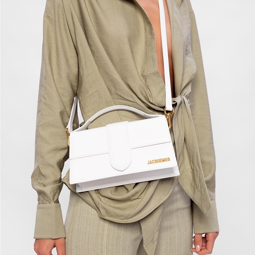 Jacquemus Le Grand Bambino White Leather Crossbody Bag